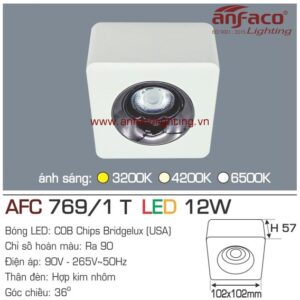 Đèn LED downlight nổi Anfaco AFC 769/1T-12W