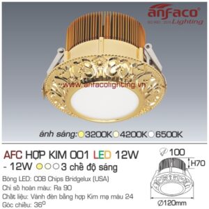 Đèn LED âm trần Anfaco AFC hợp kim 001-12W