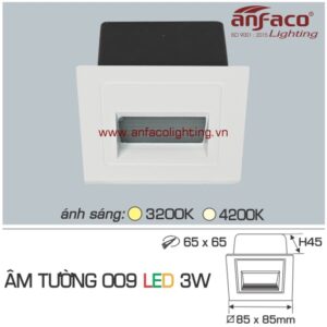 Đèn LED âm tường Anfaco AFC 009-3W