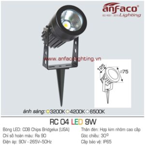 Đèn LED ghim cỏ Anfaco AFC RC 04-9W