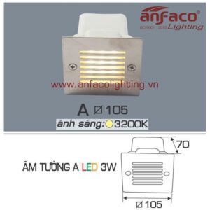 Led Anfaco gắn âm tường A-3W