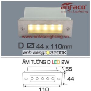 Led Anfaco gắn âm tường D-2W