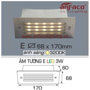 Led Anfaco gắn âm tường E-3W