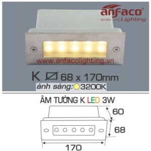 Led Anfaco gắn âm tường K-3W