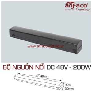 Bộ nguồn nổi 200W DC 48V Anfaco cho ray nam châm nổi siêu mỏng