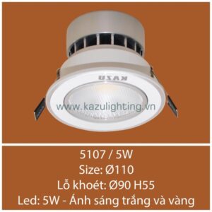 Đèn âm trần 5107/5W Kazu