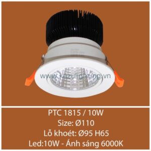 Đèn âm trần PTC 1815/10W Kazu