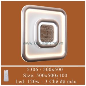 Đèn ốp trần mica 5306/500x500 Kazu