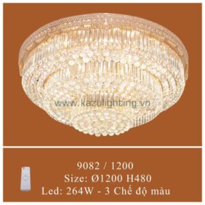 Đèn ốp trần pha lê 9082/1200 Kazu