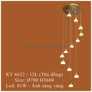 Đèn thả đồng KY 6622/12L Kazu