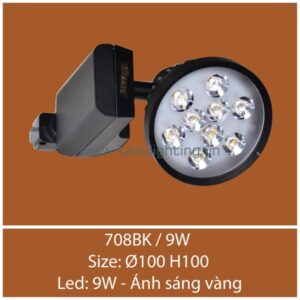 Đèn tiêu điểm đế ray 708BK/9W Kazu