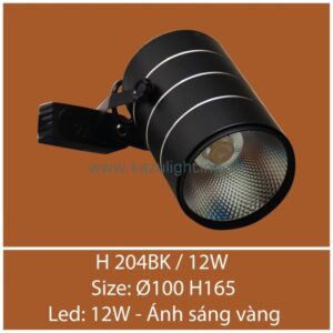 Đèn tiêu điểm đế ray H 204BK/12W Kazu