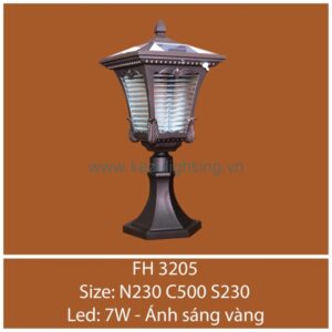 Đèn trụ cổng NLMT - năng lượng mặt trời FH 3205 Kazu