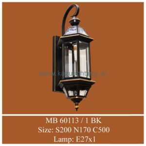 Đèn vách đồng MB 60113/1 BK Kazu