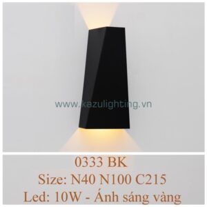 Đèn vách LED 0333 BK Kazu