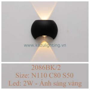 Đèn vách LED 2086BK/2 Kazu