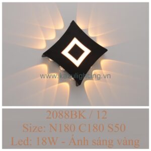 Đèn vách LED 2088BK/12 Kazu