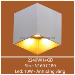 Đèn vách LED 2240WH+GD Kazu