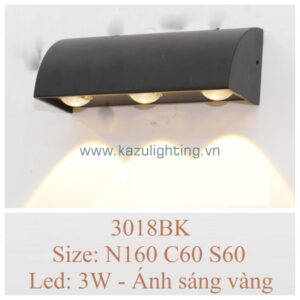 Đèn vách LED 3018BK Kazu