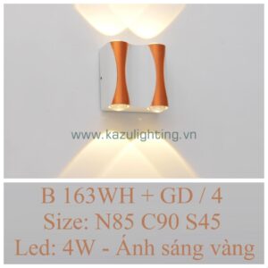 Đèn vách LED B 163WH+GD/4 Kazu