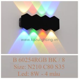 Đèn vách LED B 60254RGB BK/8 Kazu