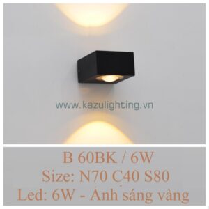 Đèn vách LED B 60BK/6W Kazu