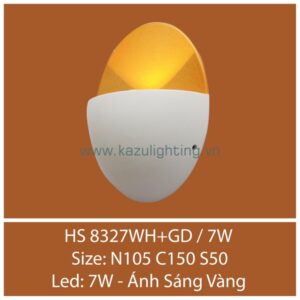 Đèn vách LED HS 8327WH+GD/7W Kazu