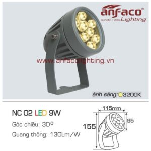 Led rọi cột Anfaco NC 02-9W