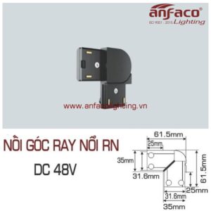 Nối góc Anfaco cho ray nam châm nổi siêu mỏng