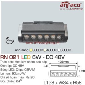 Đèn RN 021 6W Anfaco cho ray nam châm nổi siêu mỏng