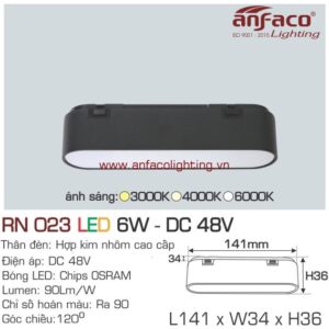 Đèn RN 023 6W Anfaco cho ray nam châm nổi siêu mỏng